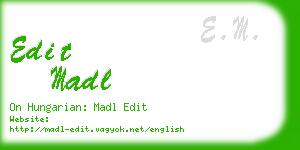 edit madl business card